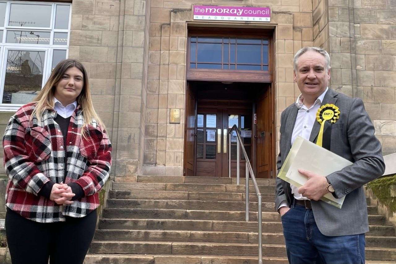 Richard Lochhead was joined by Laurel Morrison when he submitted his nomination papers for the upcoming election.