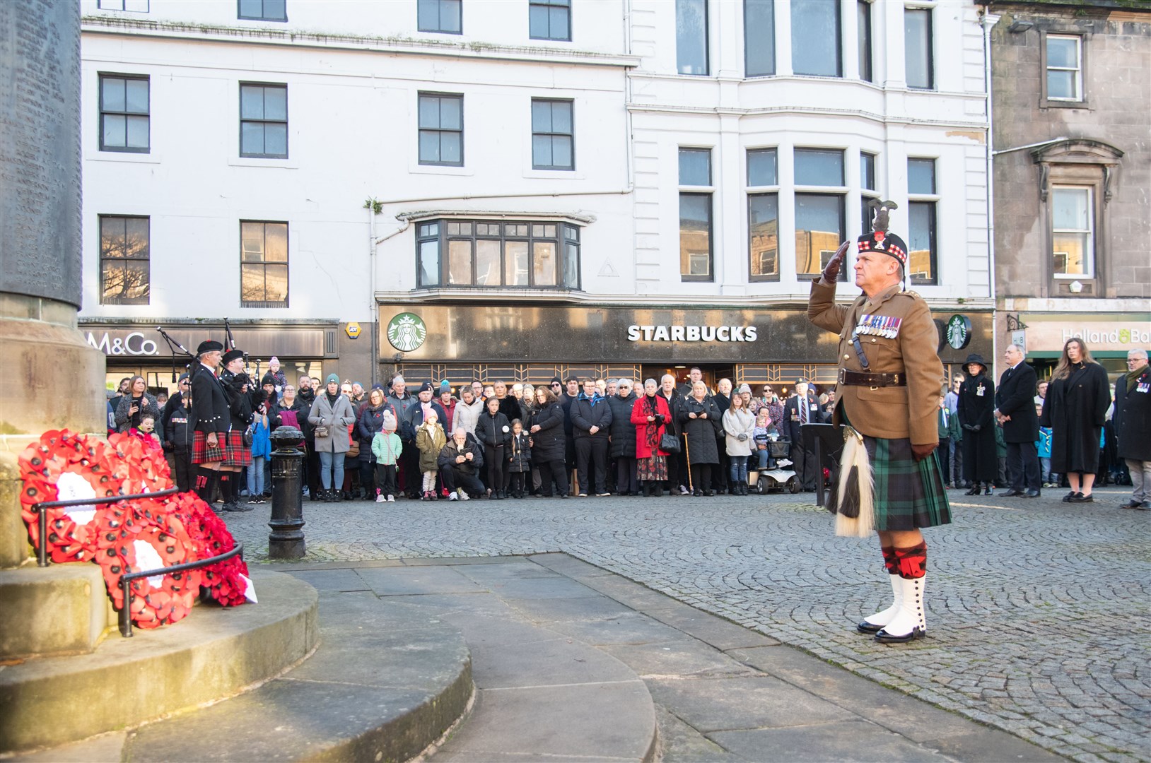 Remembrance Sunday on Elgin High Street last month. Picture: Daniel Forsyth.