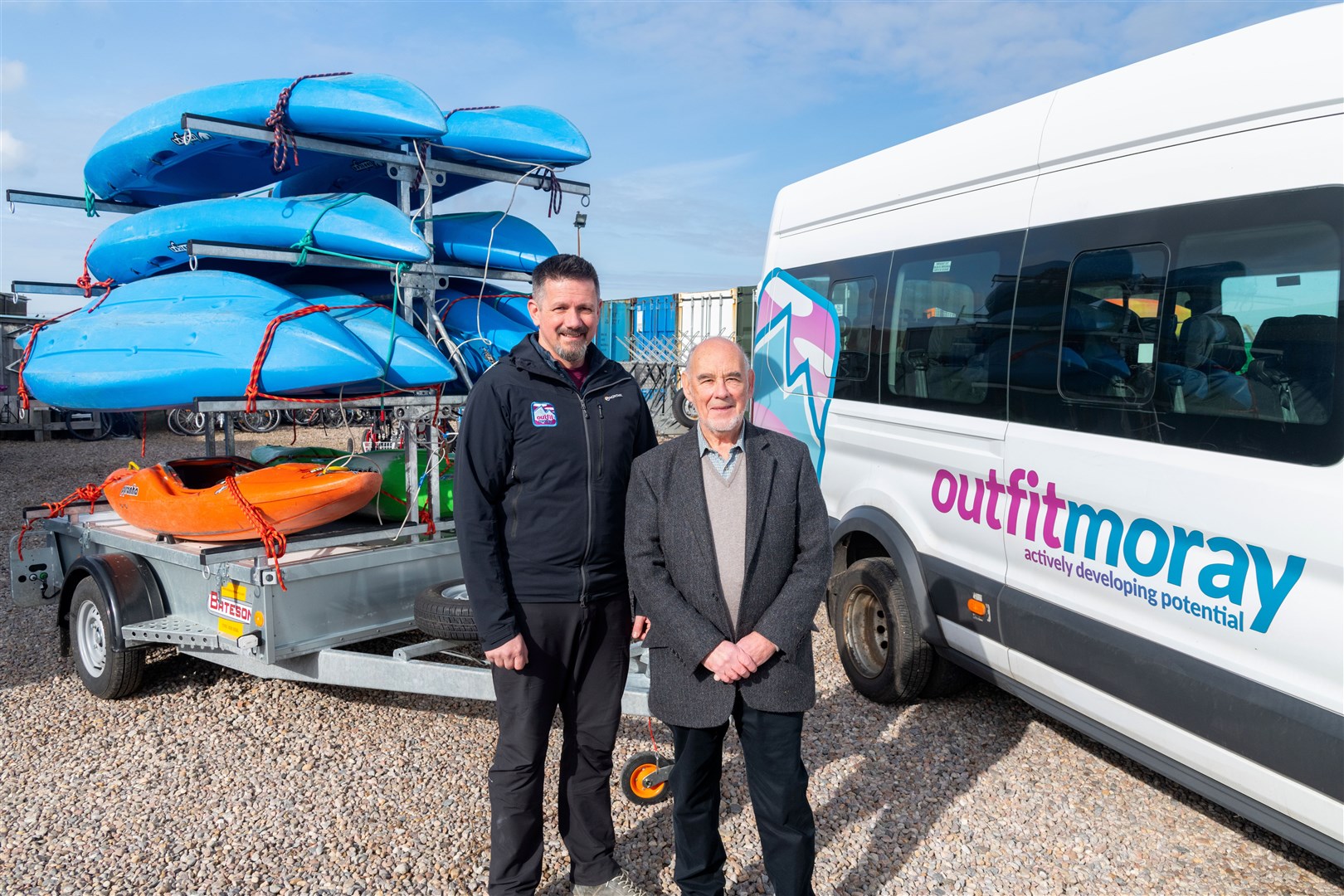 From left: Tony Brown (Chief Operating Officer at Outfit Moray) with George McIntrye (Chairman of The Gordon and Ena Baxter Foundation). Picture: Beth Taylor