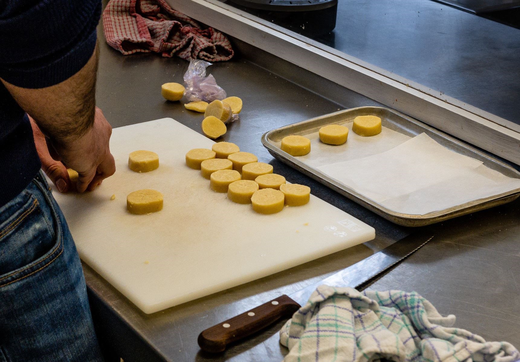 Preparing shortbread. Picture: Andy Kirby