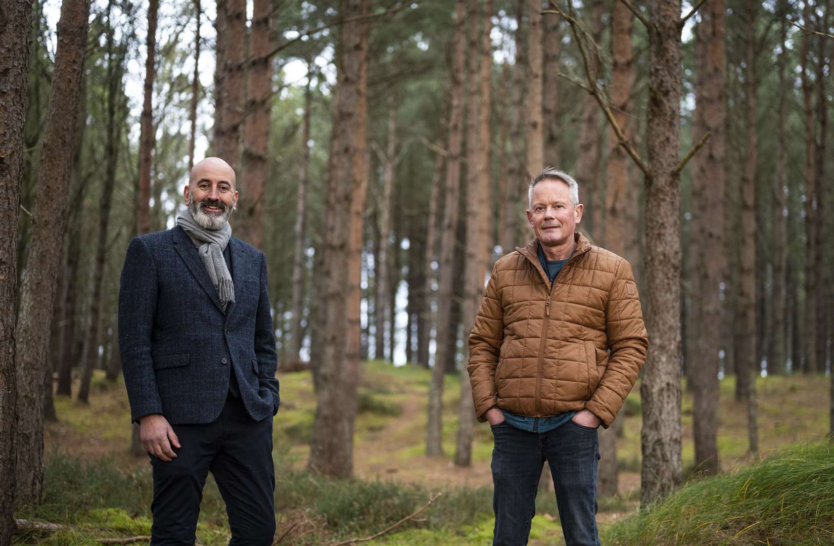 Ewen Mackintosh (left), managing director at Gordon & MacPhail, with Steve Micklewright, Trees for Life chief executive.