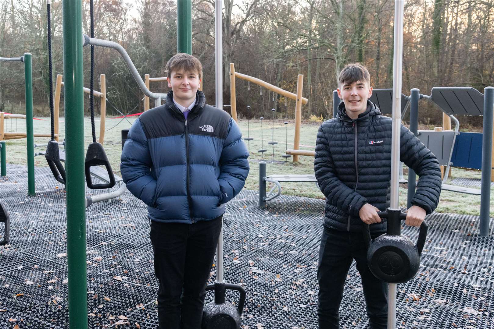 Josh Angell (left) and Lewis Mackenzie at the gym opening. Picture: Beth Taylor