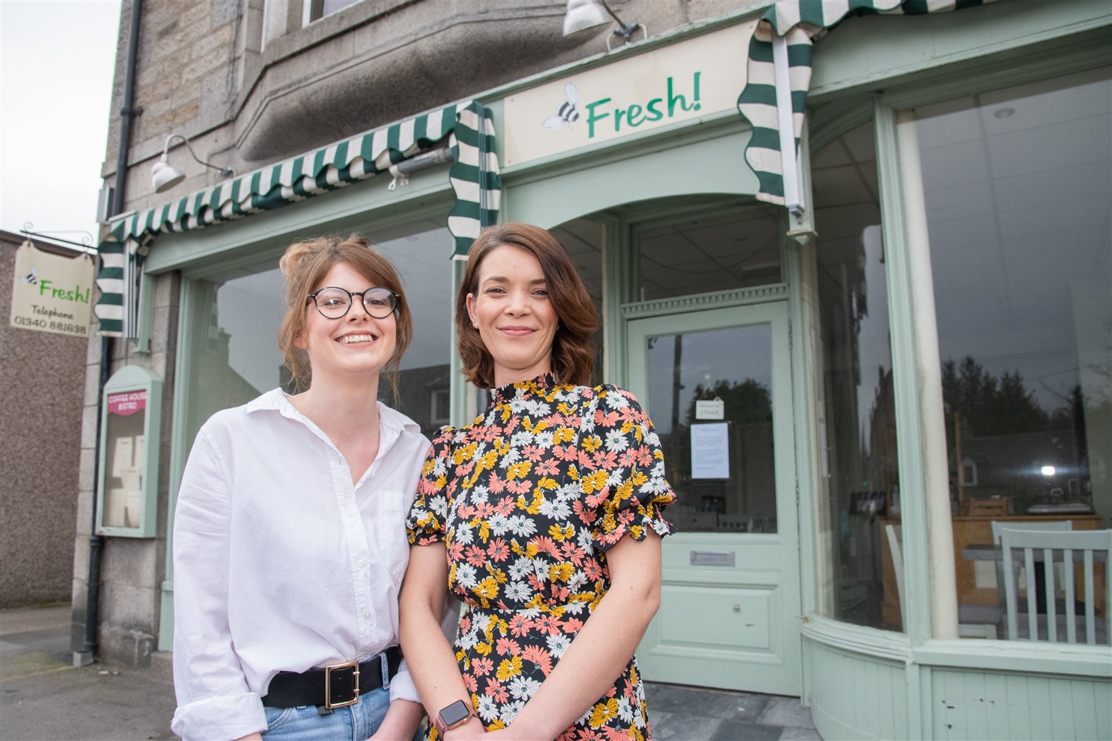 Aberlour cafe 'Fresh' has a new pair of owners; Amy Pirie (left) and Nikki White (right)...Picture: Daniel Forsyth..