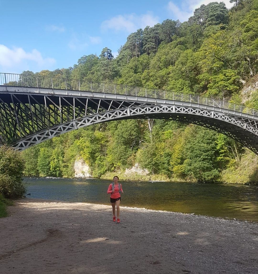 This route took Sally under Speyside's iconic Telford Bridge, which spans the River Spey at Craigellachie.