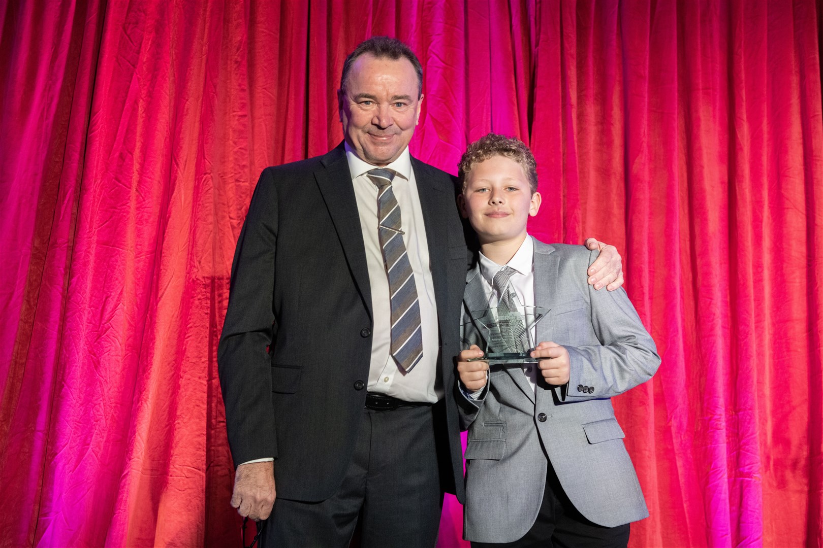 Jack Walker was awarded Primary Pupil of the Year presented by Andrew Smith, Owner and Director of Andrew Smith Funeral Directors. Picture: Beth Taylor