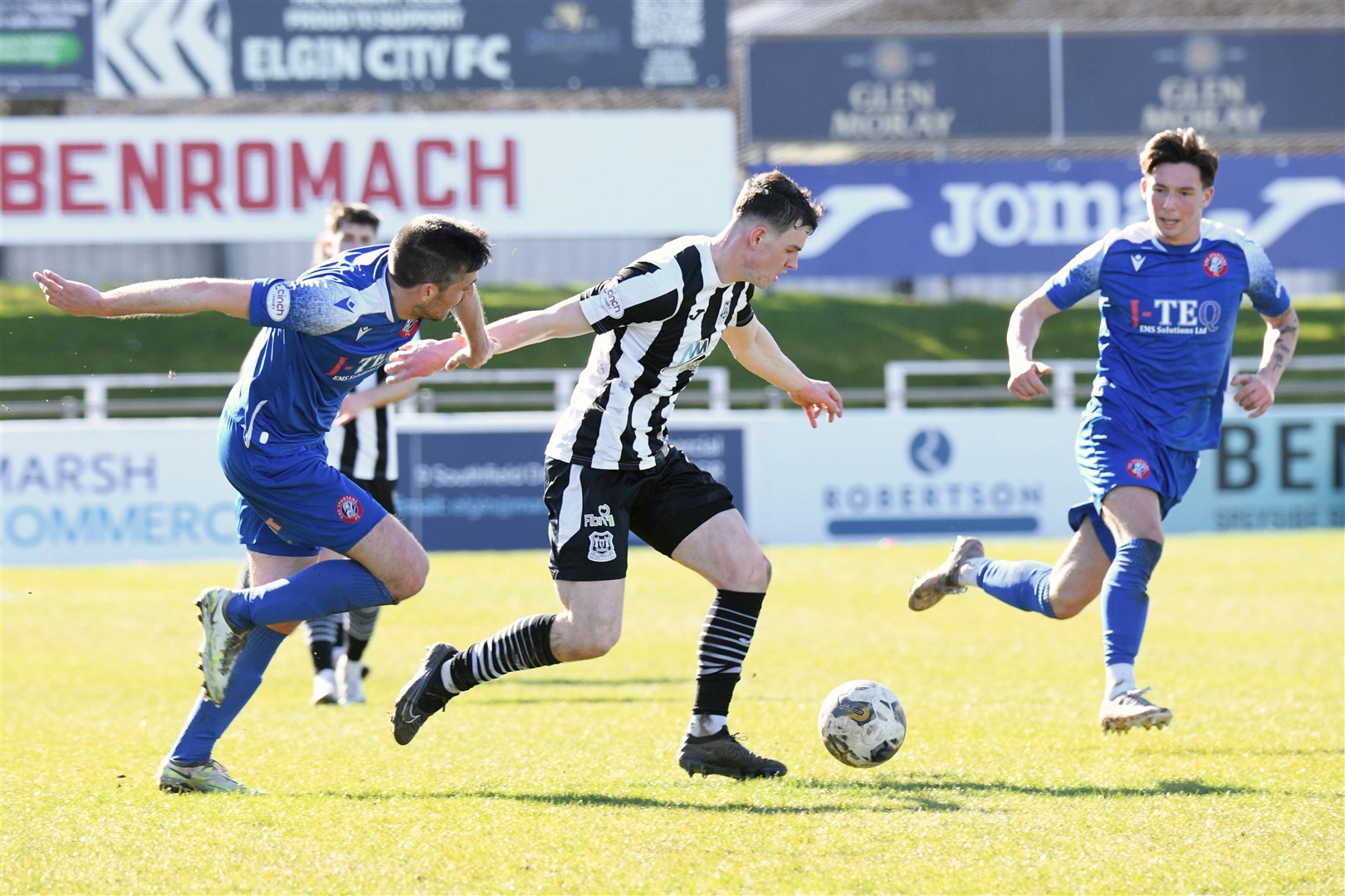 Ryan MacLeman in action for Elgin City against Spartans. Picture: Daniel Forsyth