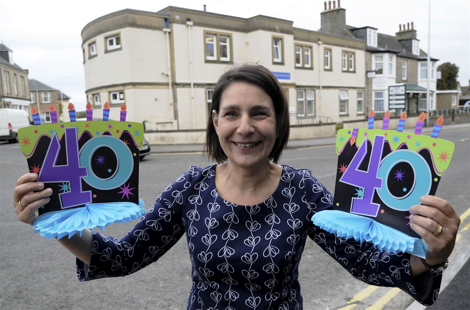 Moray Citizen's Advice Bureau's 40th anniversary. Mary Riley, the manager, has worked at the company since 2000.