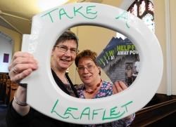 Use it or loos it: Parishioners Linda Poolman and Judith MacIntryre are supporting the Toilet Twinning campaign.Picture Eric Cormack. Image No. 037010