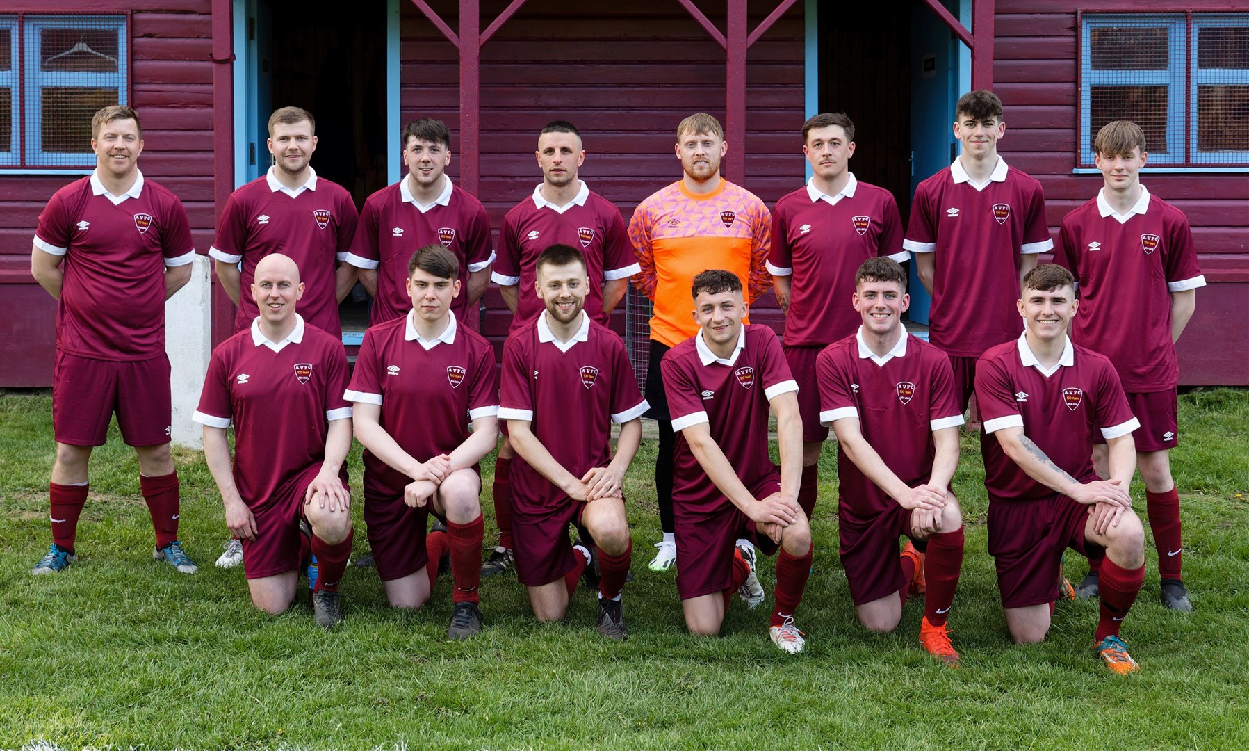 Aberlour Villa, wearing their new centenary strips, have moved to the top of the Moray welfare league. Picture: Bob Crombie