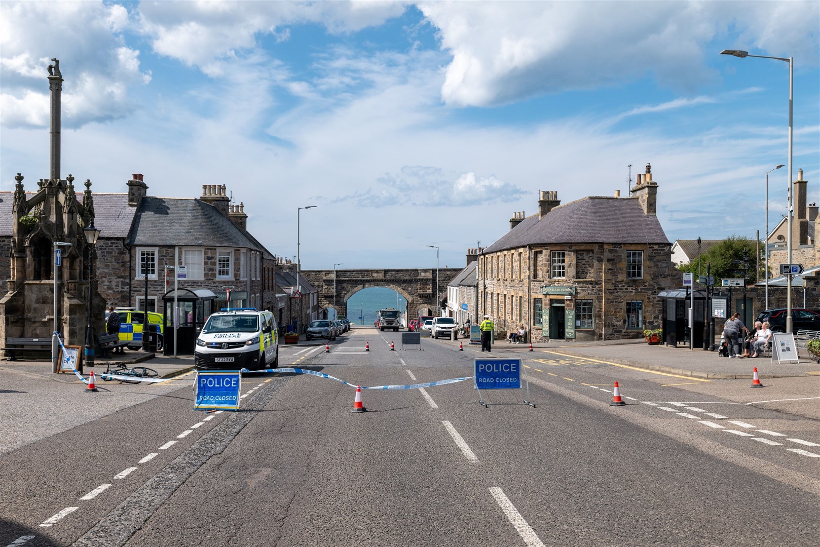 The square in Cullen cordoned off following the crash. Picture: Jasperimage