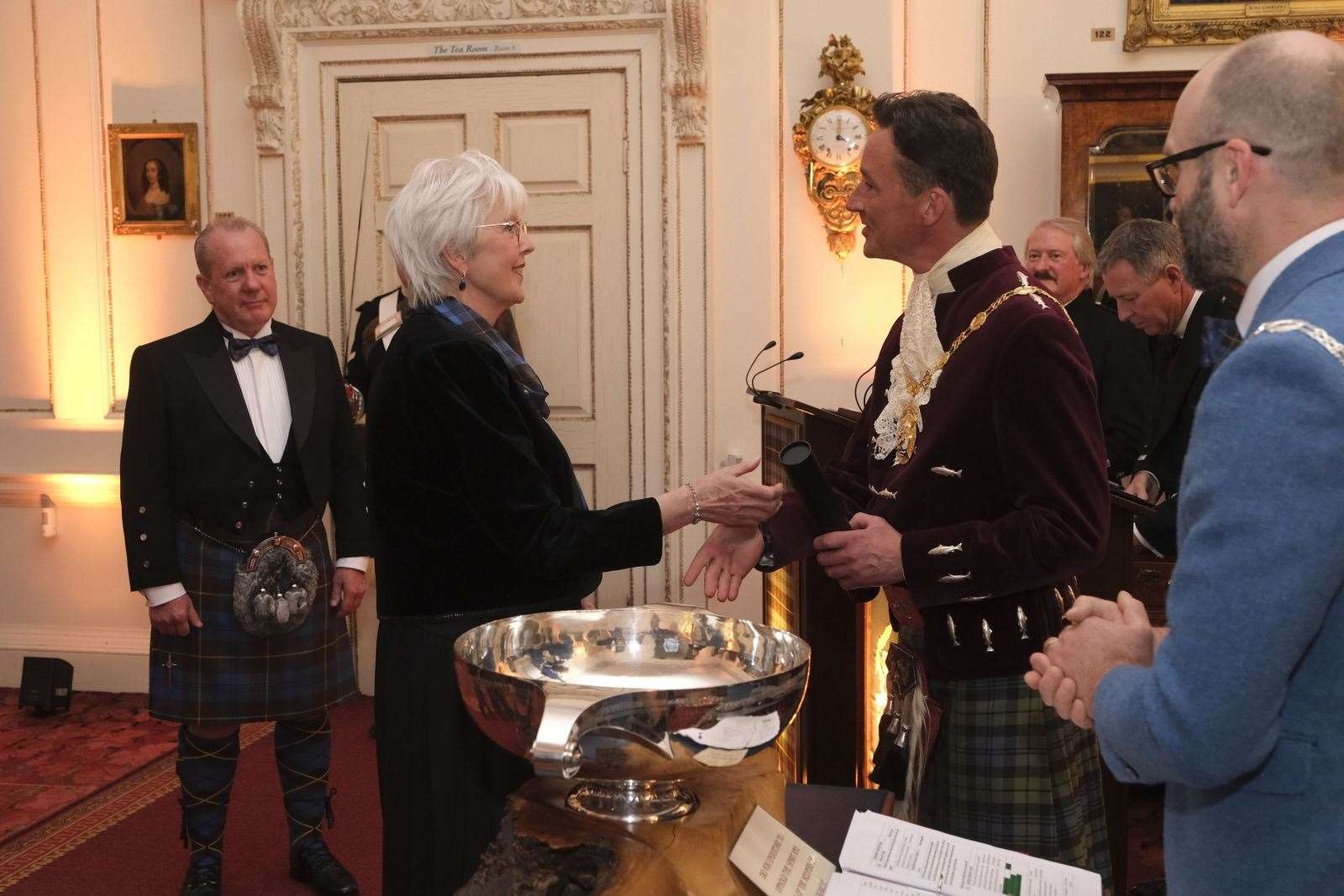 Being inducted as a Master of the Quaich by the Duke of Argyll. Photo Shannon Toft
