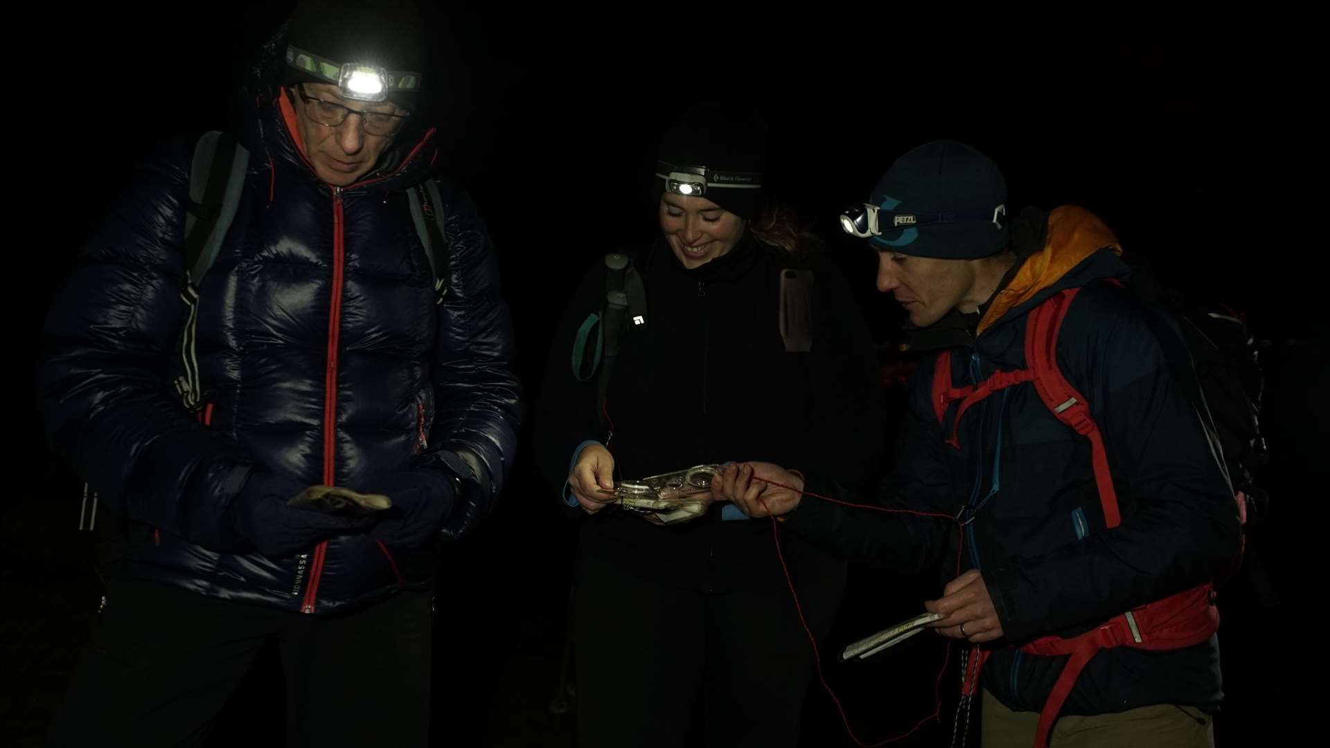 A head torch is essential.