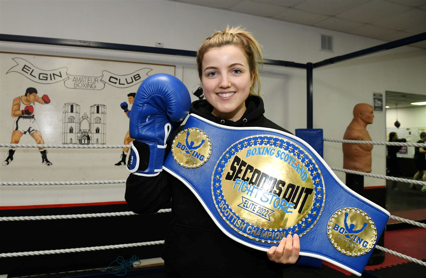 Megan Gordon won the Scottish senior fly lightweight title. Picture: Becky Saunderson..