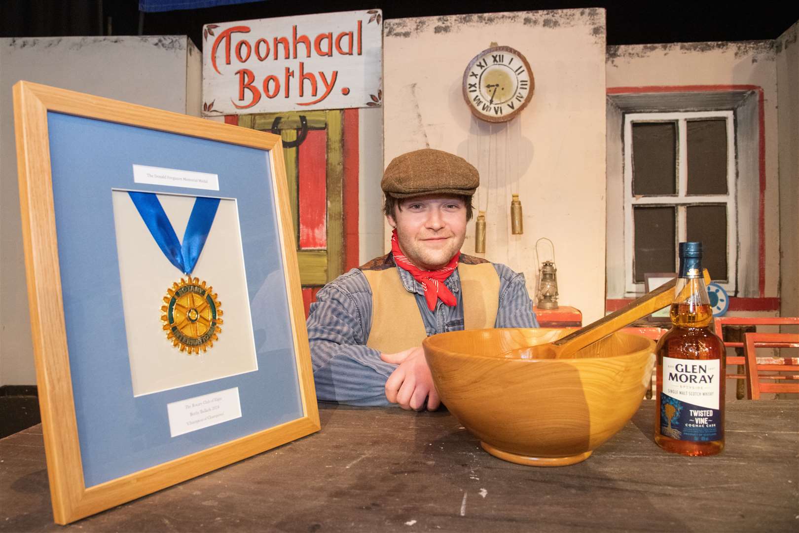 Paddy Buchanan (32), winner of the 41st Champion of Champions Bothy Ballads Competition 2024, at Elgin Town Hall. ..Picture: Daniel Forsyth..