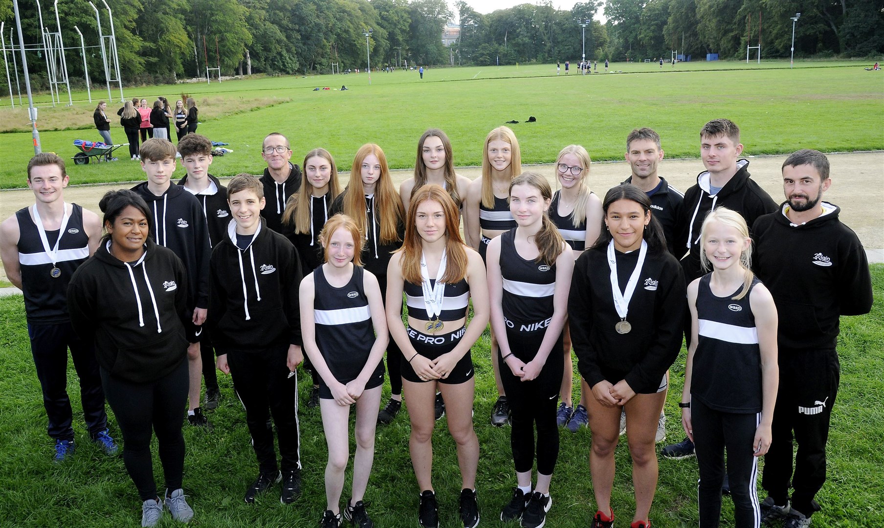 All the Elgin AAC athletes who competed at the Scottish Championships. Picture: Becky Saunderson..