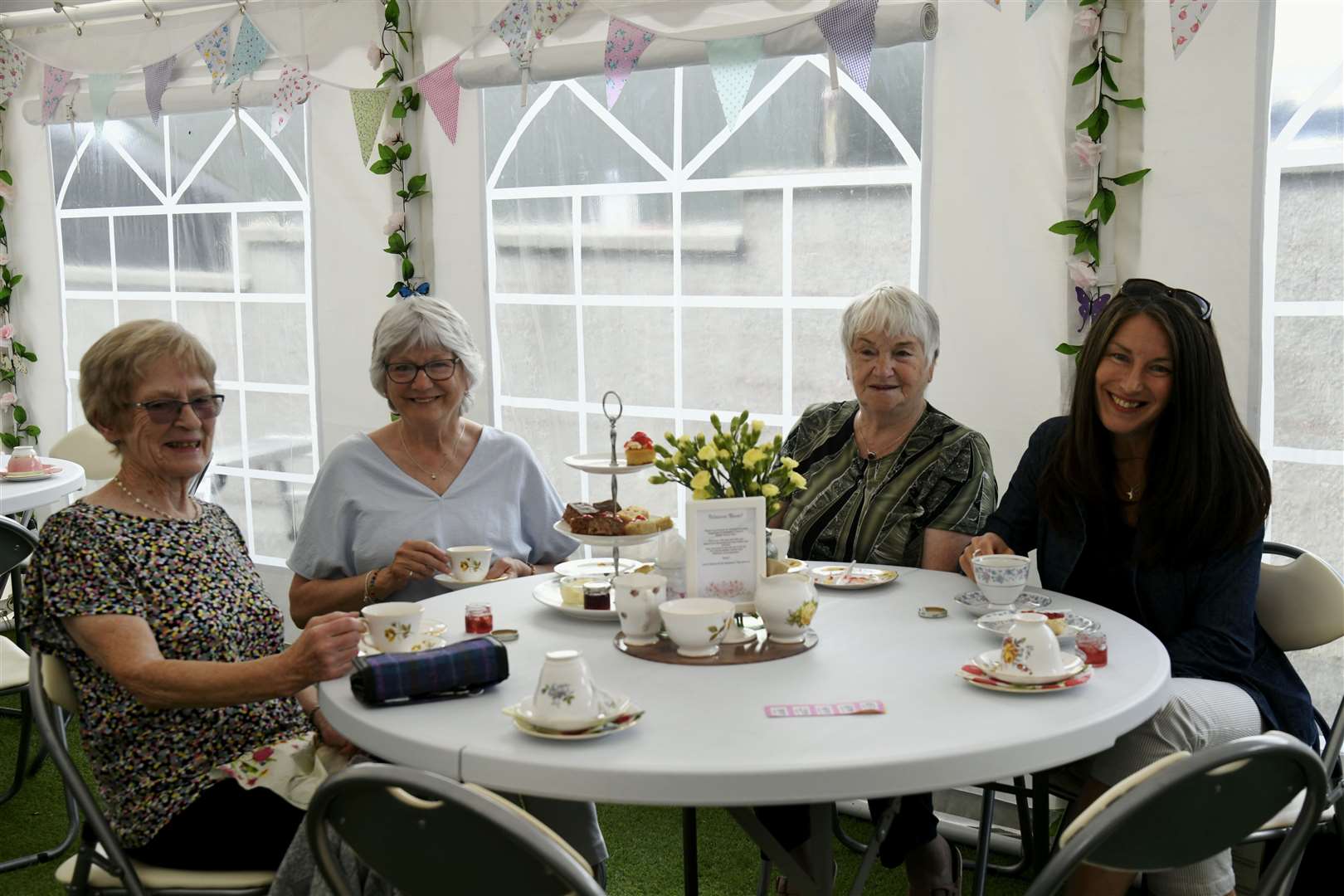 Locals (left to right) Loveina Clarke, Lorna Ross, Isabelle Smith and Susan Johnston supportng the fundraiser. Picture: Beth Taylor.