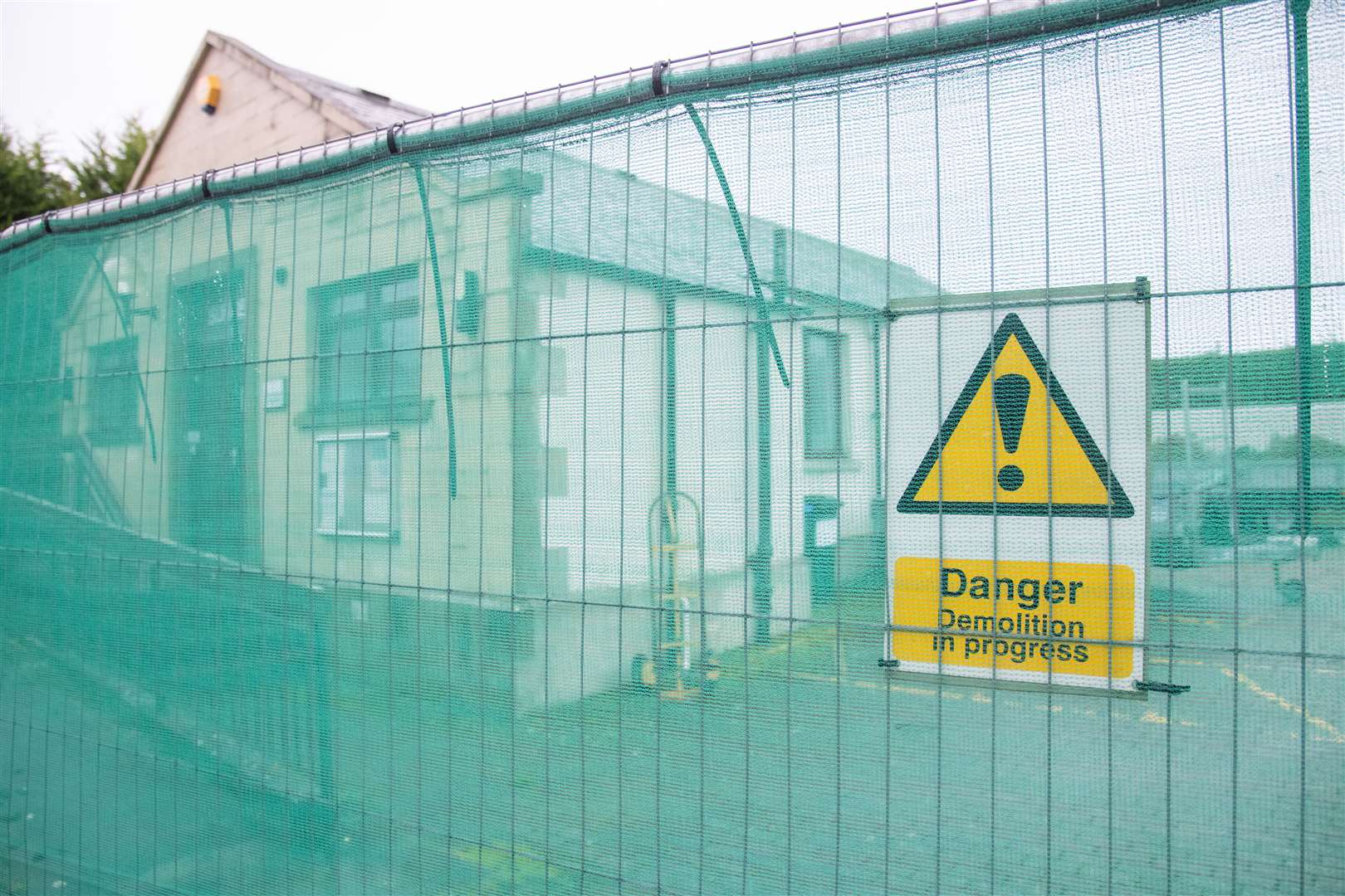 The campaign group discovered the GP surgery has been fenced off in preparation for demolition on Saturday morning. Picture: Daniel Forsyth