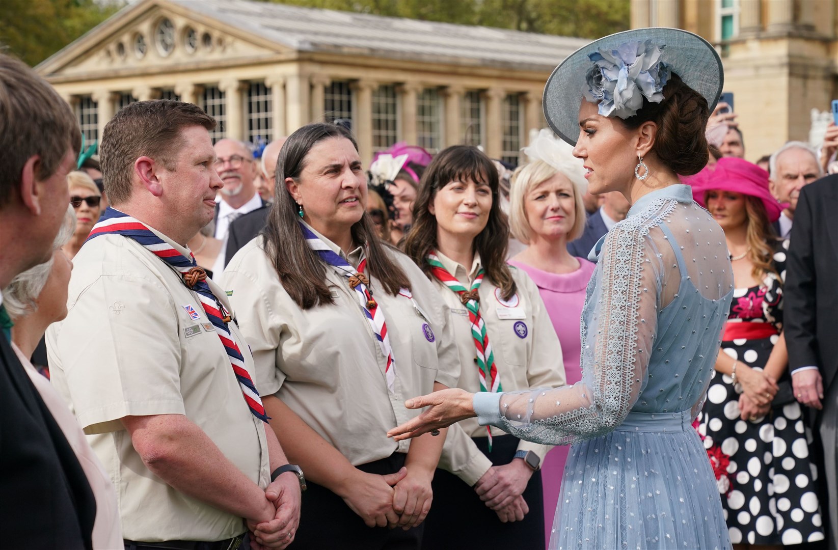 The Princess of Wales met Scouts during the garden party (Jonathan Brady/PA)