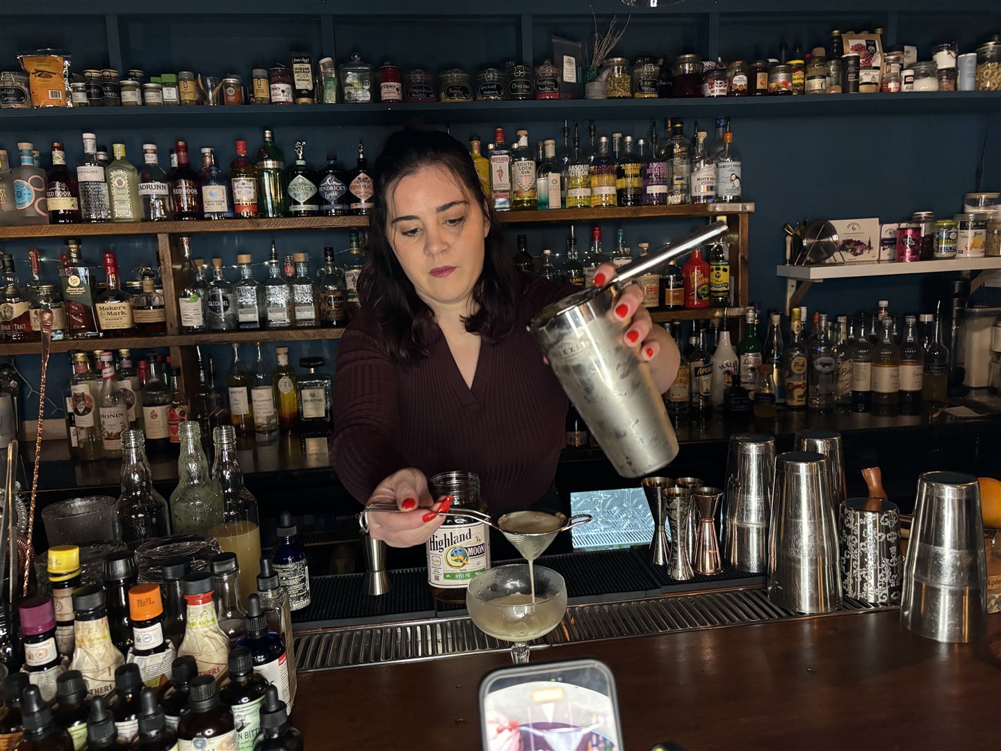 Lauren Murray of 1881 and Dowans hotels creates a cocktail. Picture: HNMedia
