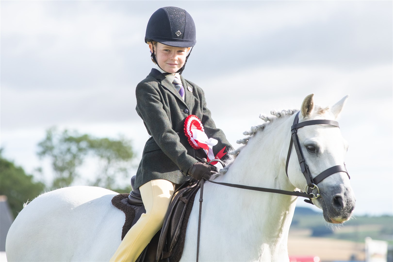 Freya Barclay on board Founthill Cassandra at Keith Show Sunday.Picture: Daniel Forsyth