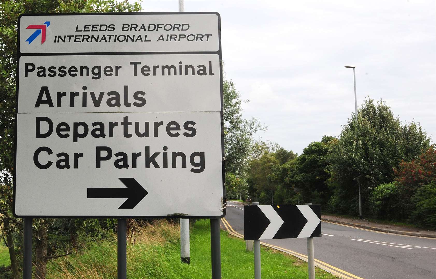 A general view showing road signs at Leeds Bradford International Airport (Anna Gowthorpe/PA)