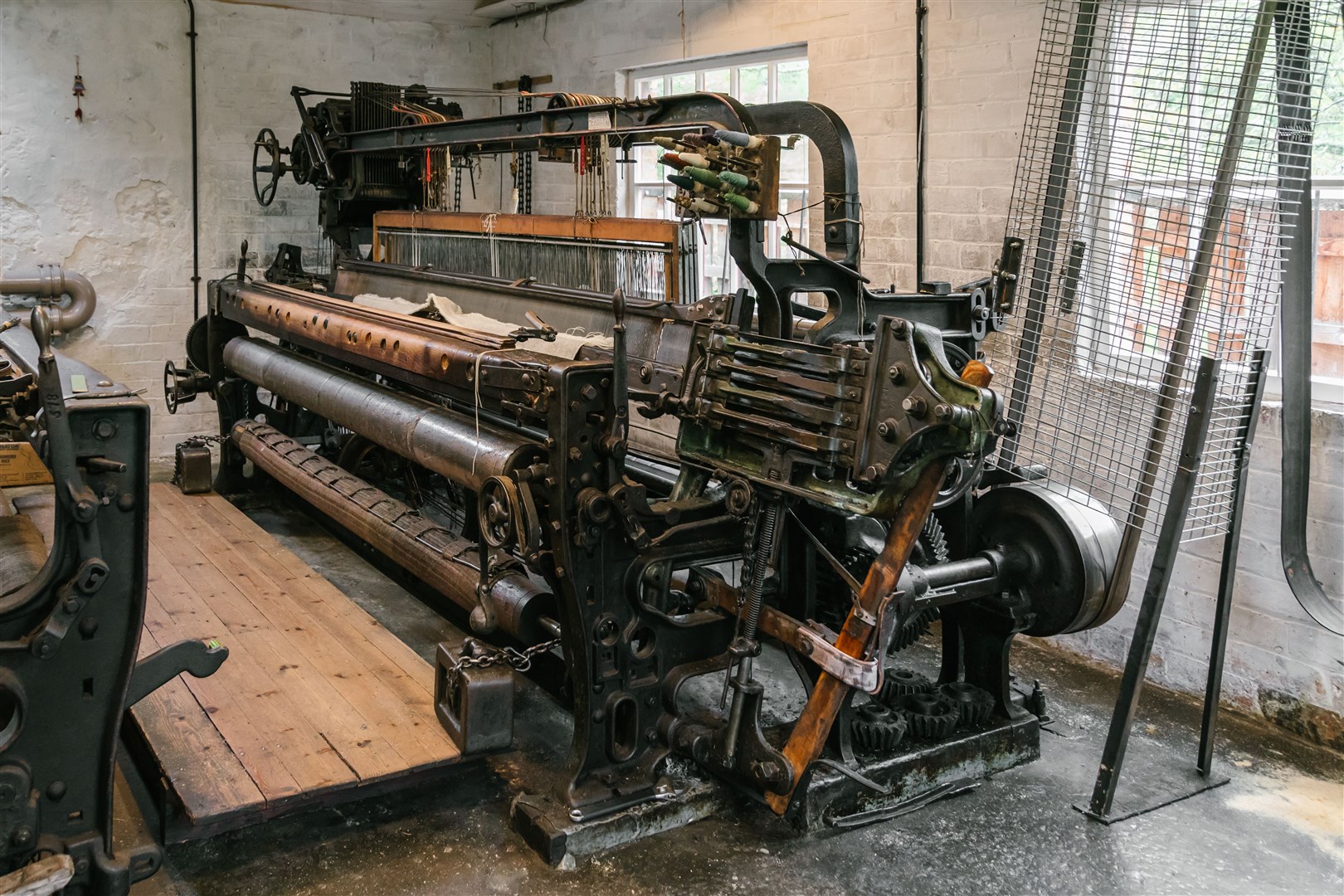 One of the Victorian Dobcross looms at Knockando Woolmill.