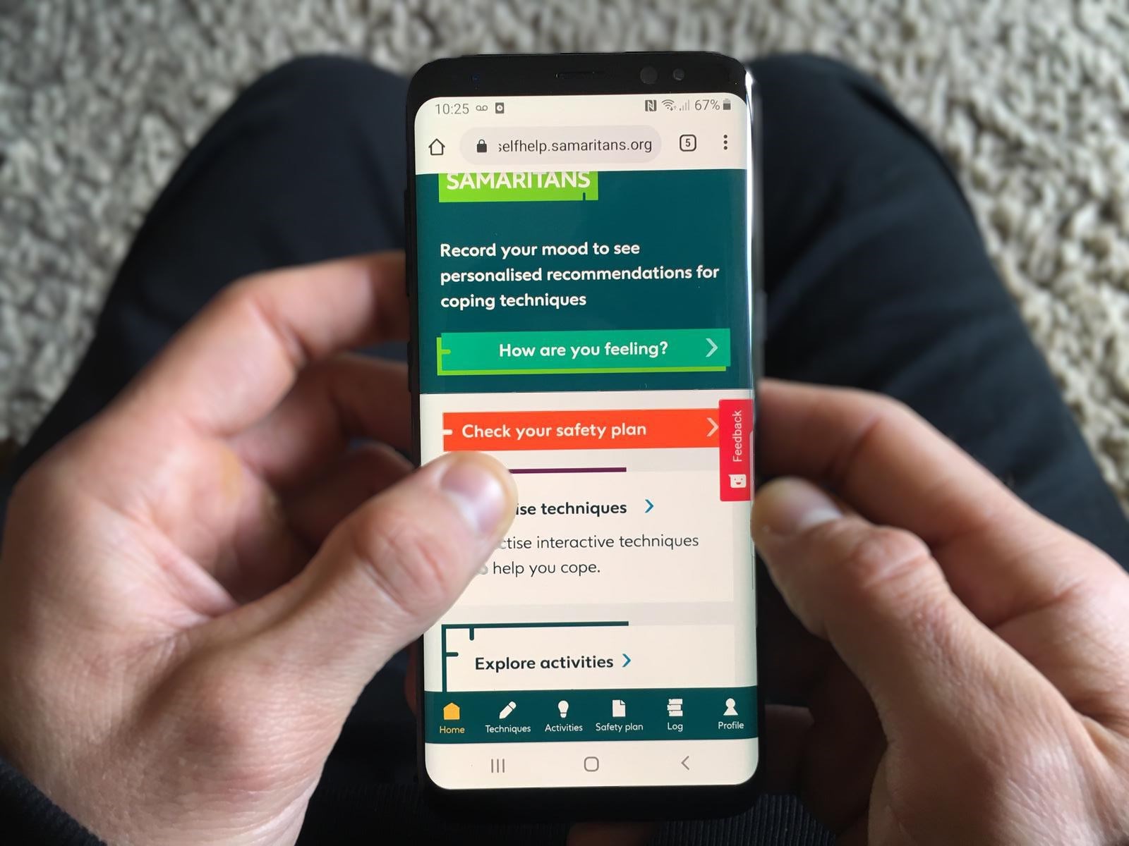 The Samaritans Self-Help app has been launched.