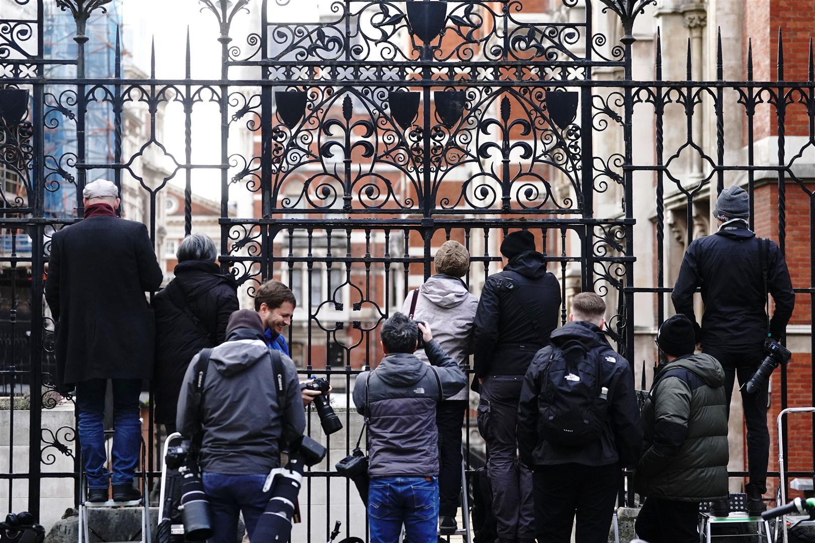 Photographers outside the Royal Courts Of Justice during the hearing earlier this year (Victoria Jones/PA)