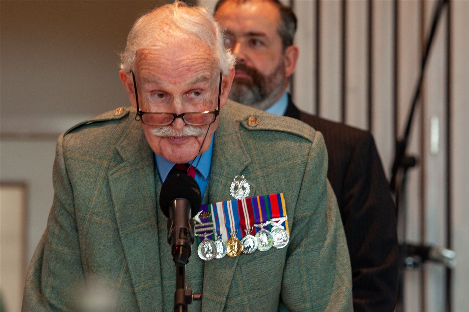 The Colonel of The Regiment, Lieutenant General Sir Peter Graham KCB, CBE addresses the company. Pictures: James Finlay