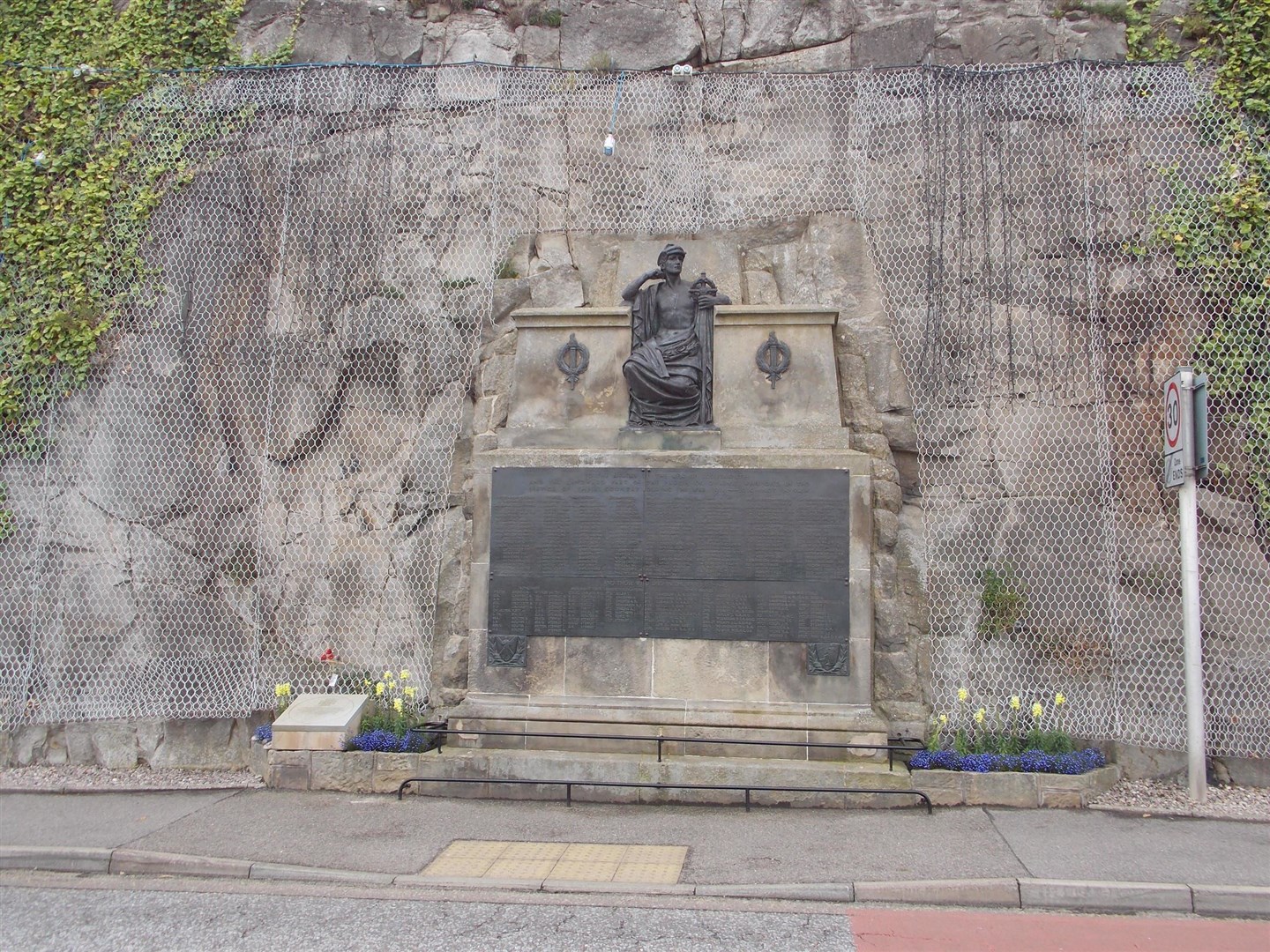 The war memorial at Lossiemouth.