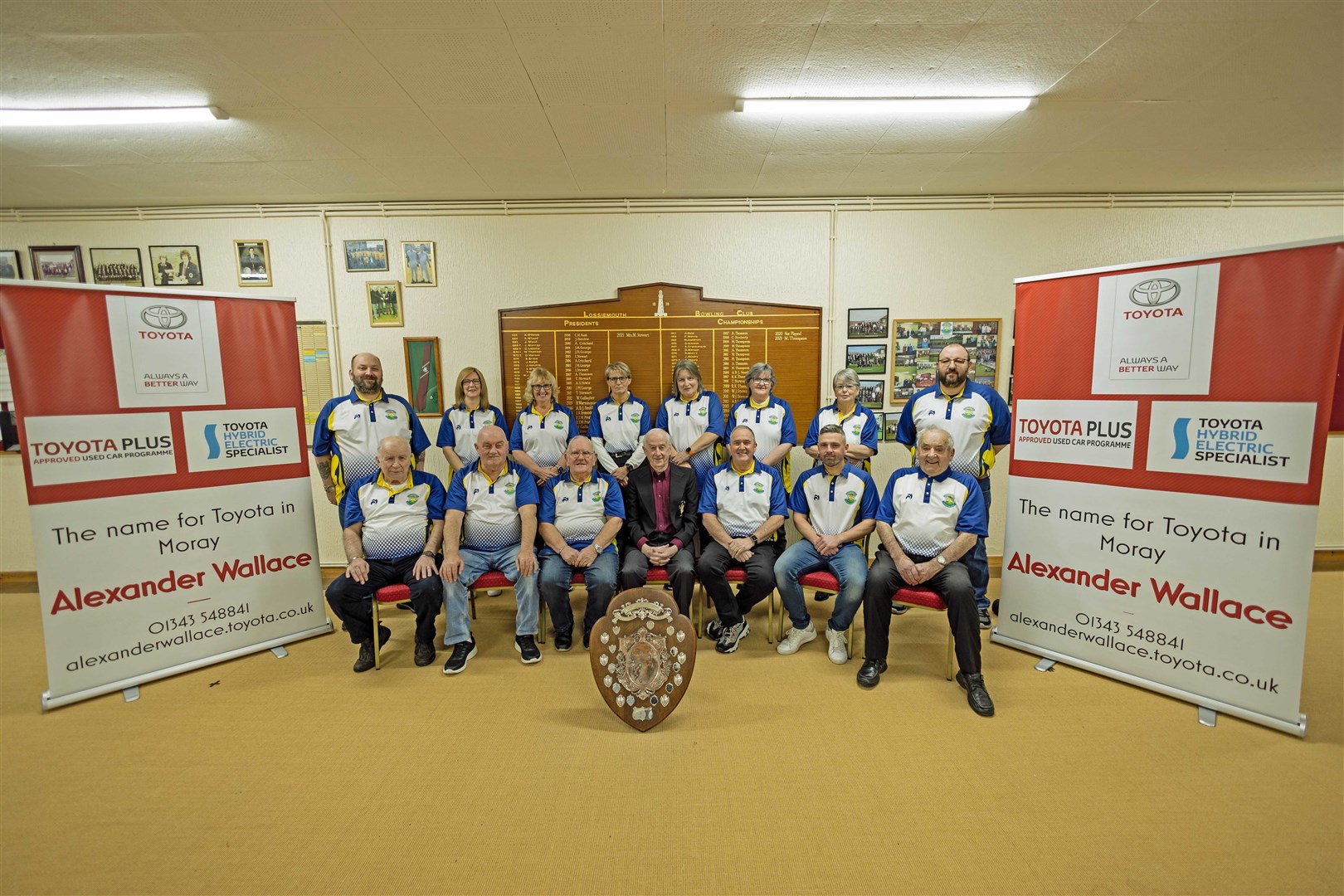 The winning Lossiemouth Bowling Club squad. Picture: Peter Bloomfield