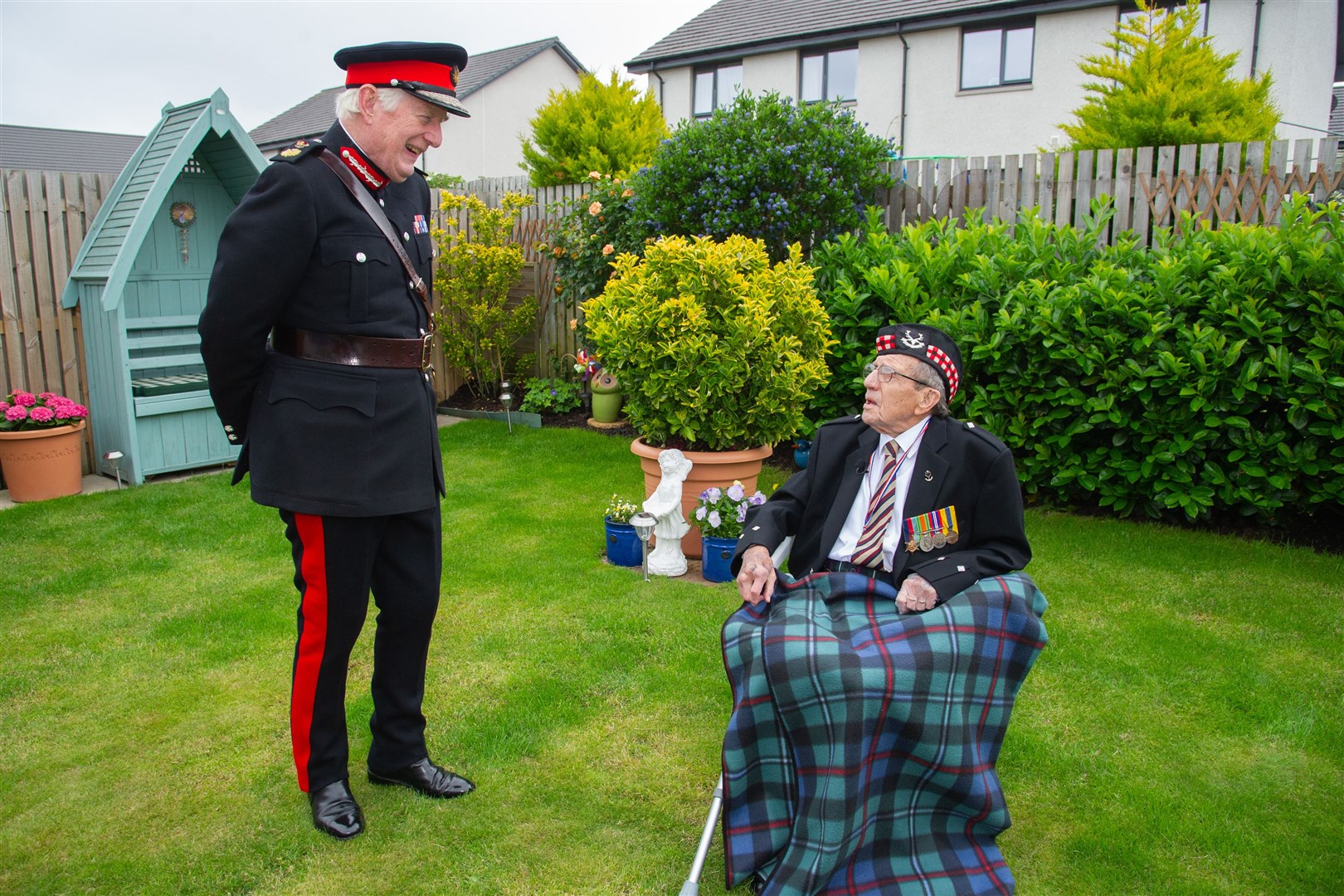 Donald Smith with Lord Lieutenant of Moray Seymour Monro. Picture: Daniel Forsyth..