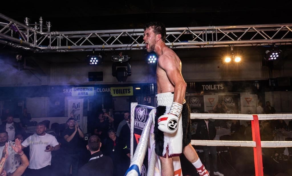 Andrew Smart celebrates with the crowd after his victory. Picture: David Rothnie