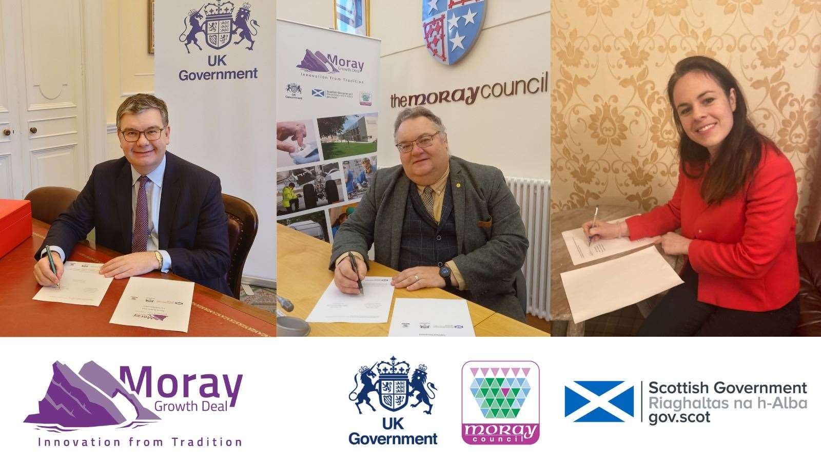 The signing of the vital Moray Growth Deal.