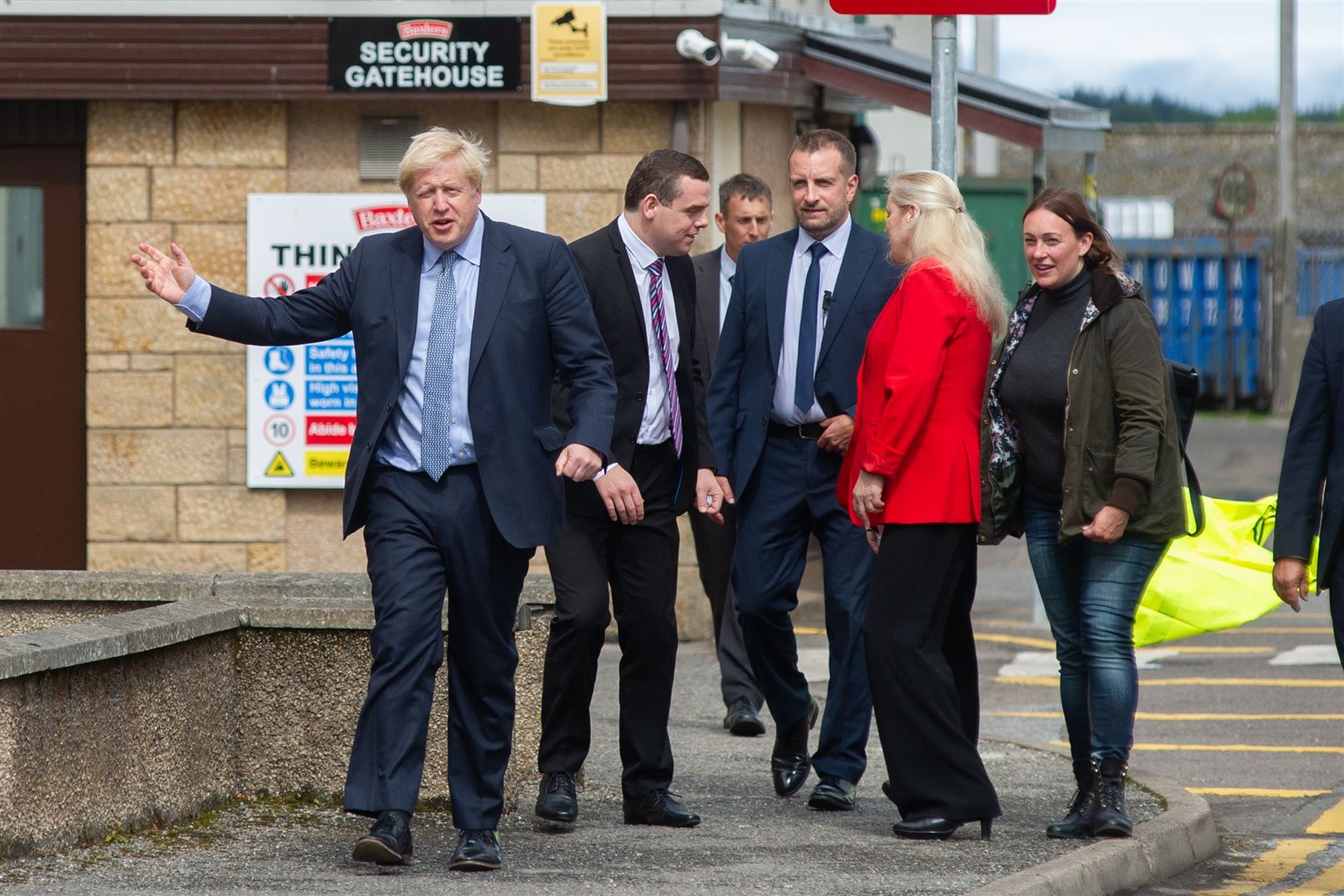 Prime Minister Boris Johnson toured Baxters at Fochabers today. Picture: Daniel Forsyth.