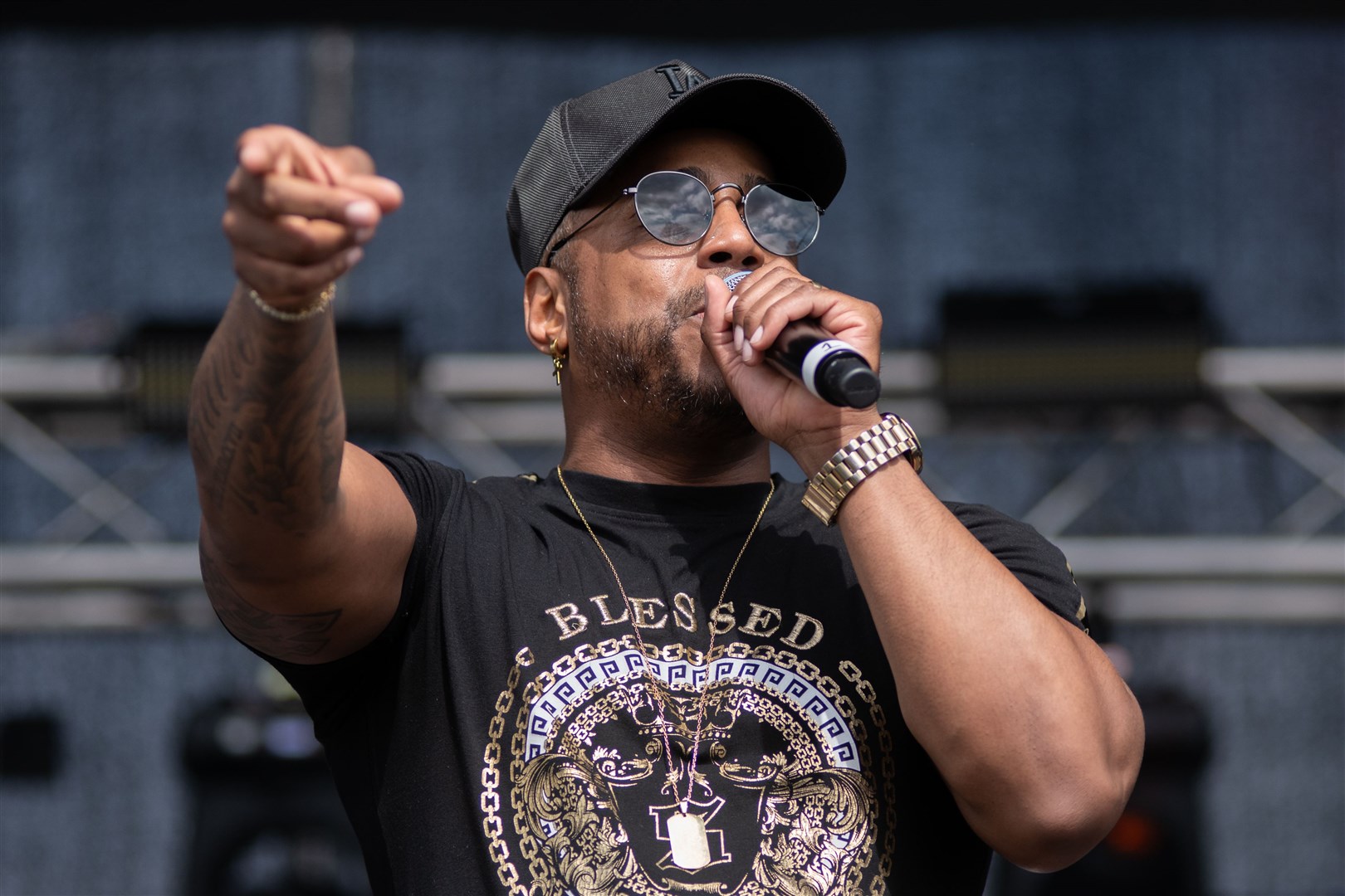 Bradley McIntosh of S Club...The first MacMoray Festival held at Cooper Park, Elgin on Saturday 16th April 2022...Picture: Daniel Forsyth..