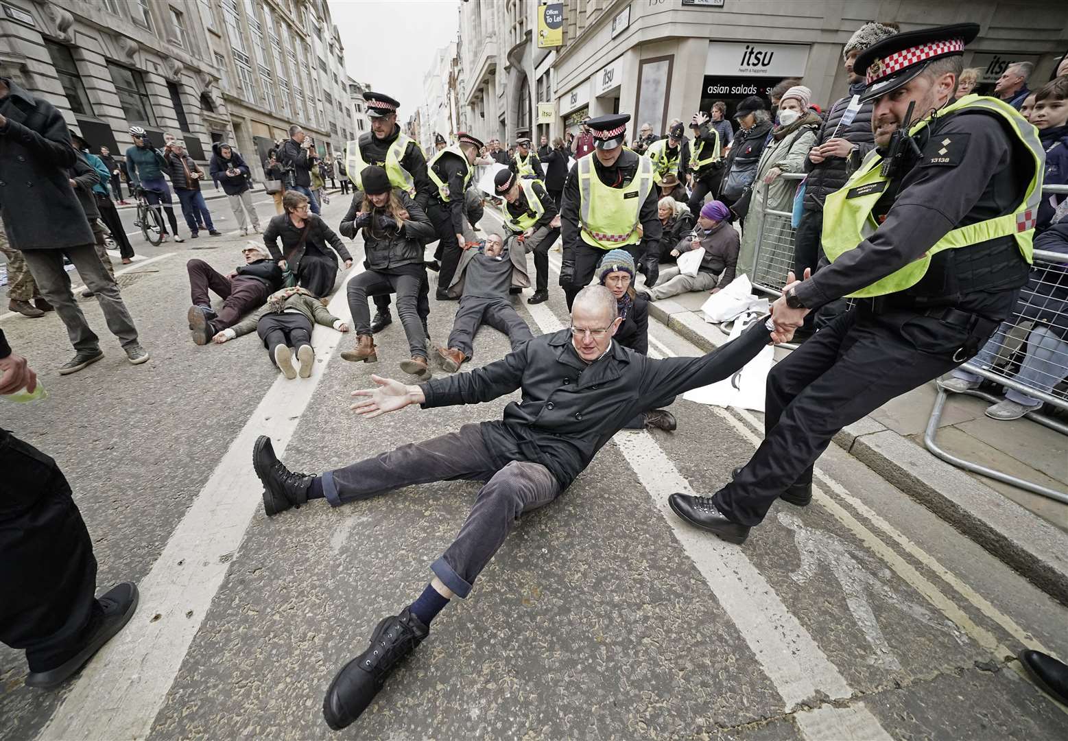 The Queen’s Speech will set out plans to crack down on disruptive protests (Aaron Chown/PA)
