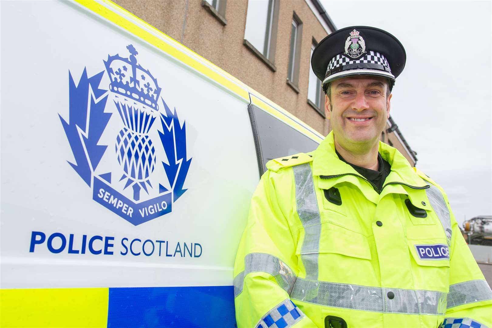 Inspector Graham Warton has had a busy first six months in charge of Buckie and Keith police stations. Picture: Daniel Forsyth