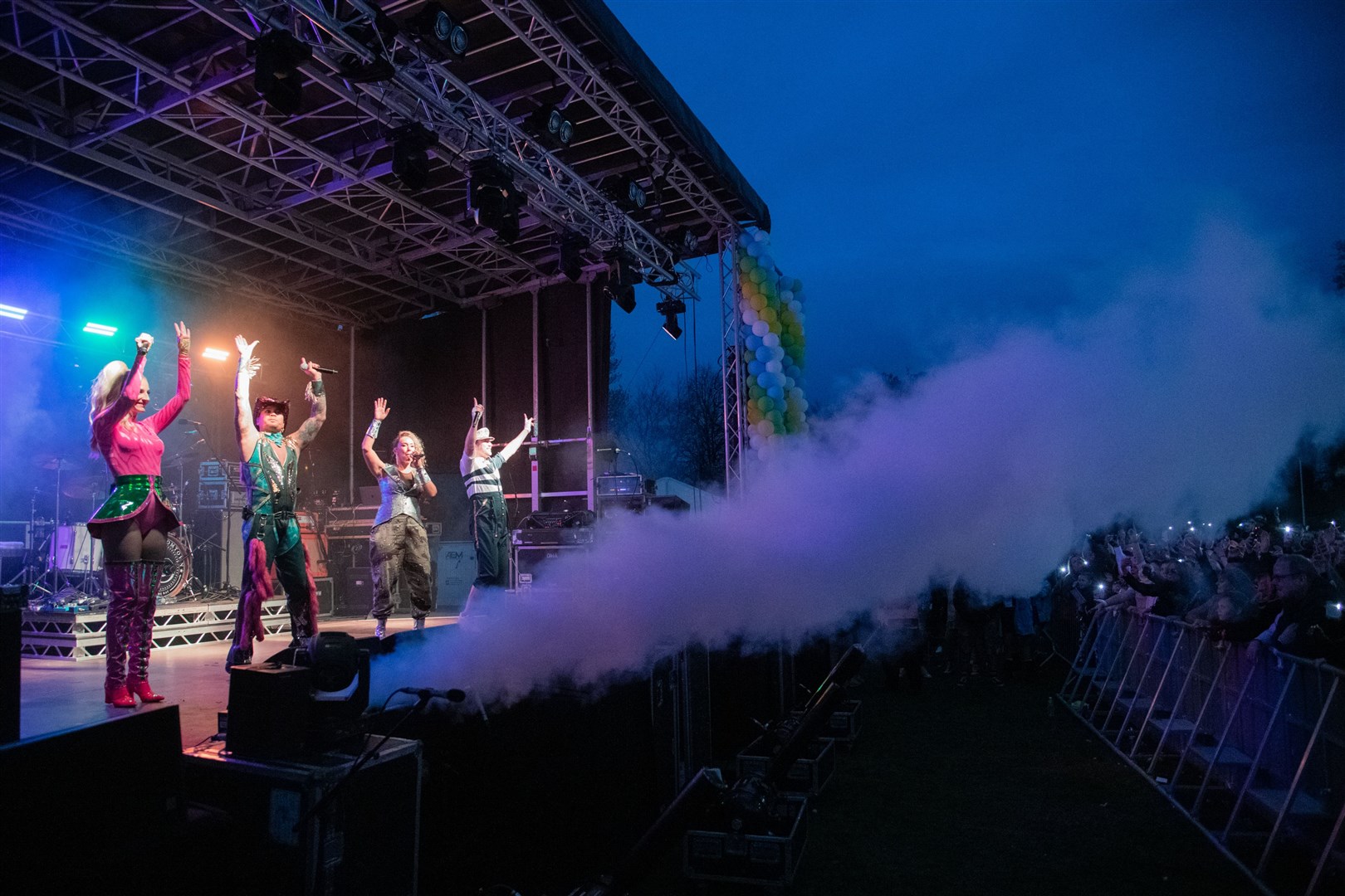 Vengaboys take to the stage...The first MacMoray Festival held at Cooper Park, Elgin on Saturday 16th April 2022...Picture: Daniel Forsyth..