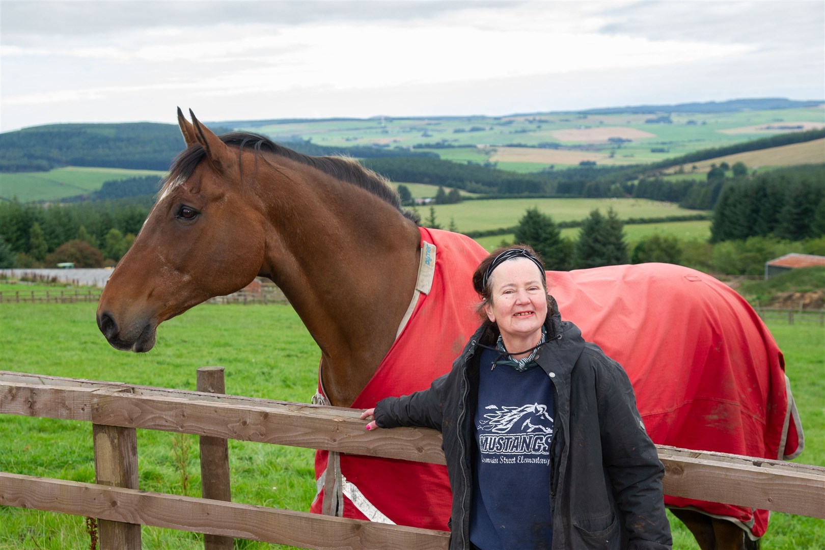 Frances Davies with Louis...Touchdown Memorial home for Horses, near Mulben...Picture: Daniel Forsyth..