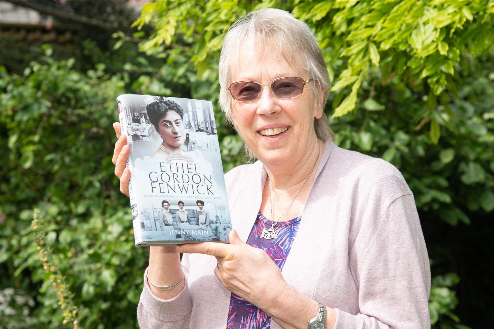 Jenny Main and her book about Ethel Gordon Fenwick. Picture: Daniel Forsyth.