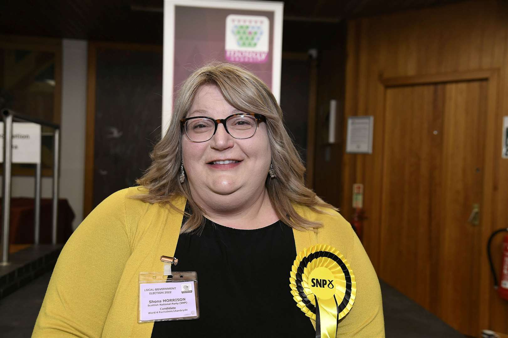 Shona Morrison pictured at the Moray Council Local Election in May 2022. Picture: Becky Saunderson