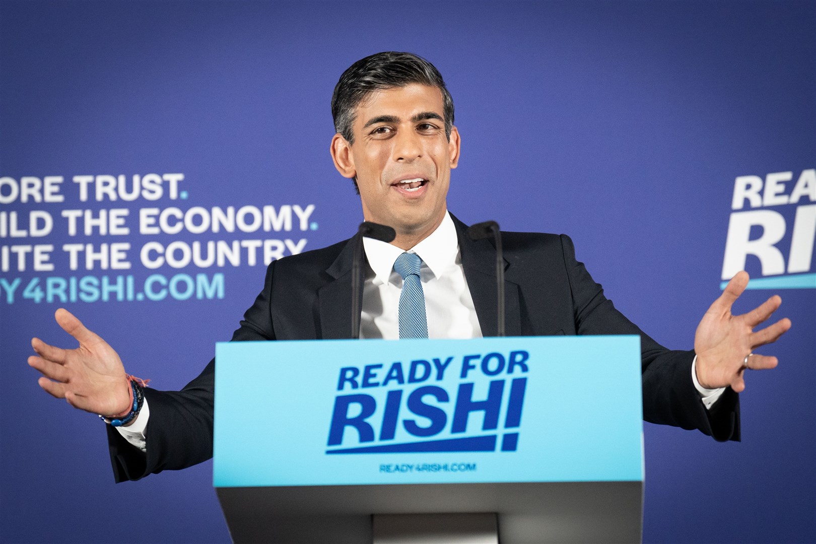 Rishi Sunak at the launch of his campaign (Stefan Rousseau/PA)