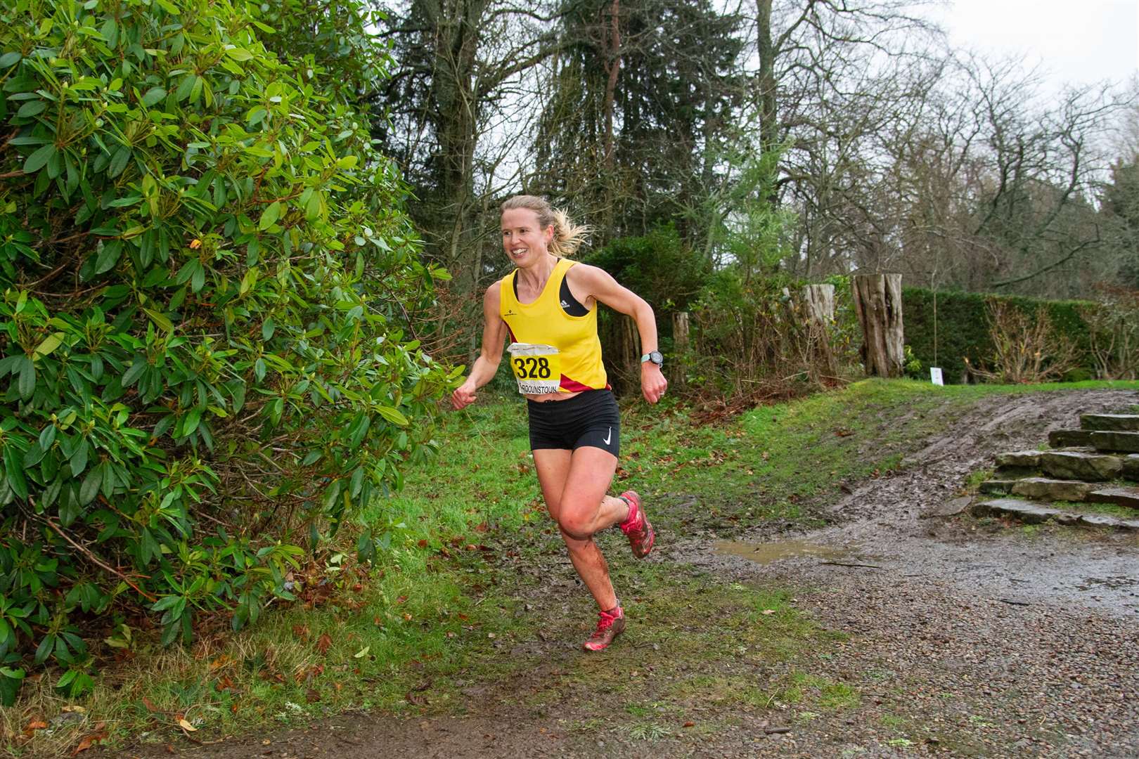 Inverness Harriers' Catriona Fraser finished first overall in the Senior Women's Cross Country race at Gordonstoun in a time of 31 minutes and 11 seconds. Picture: Daniel Forsyth..