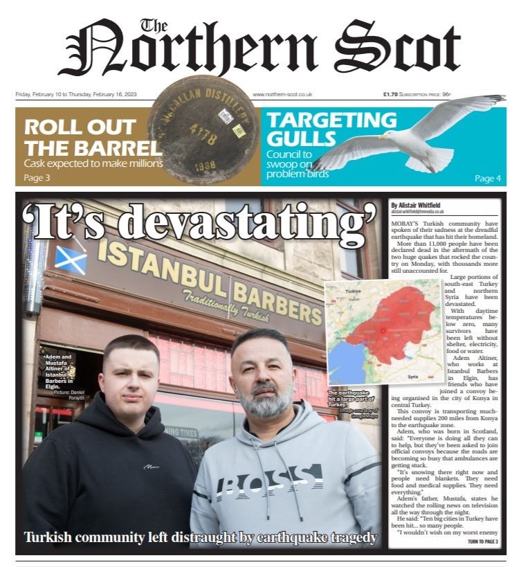 The Northern Scot's front page from Friday, February 10.