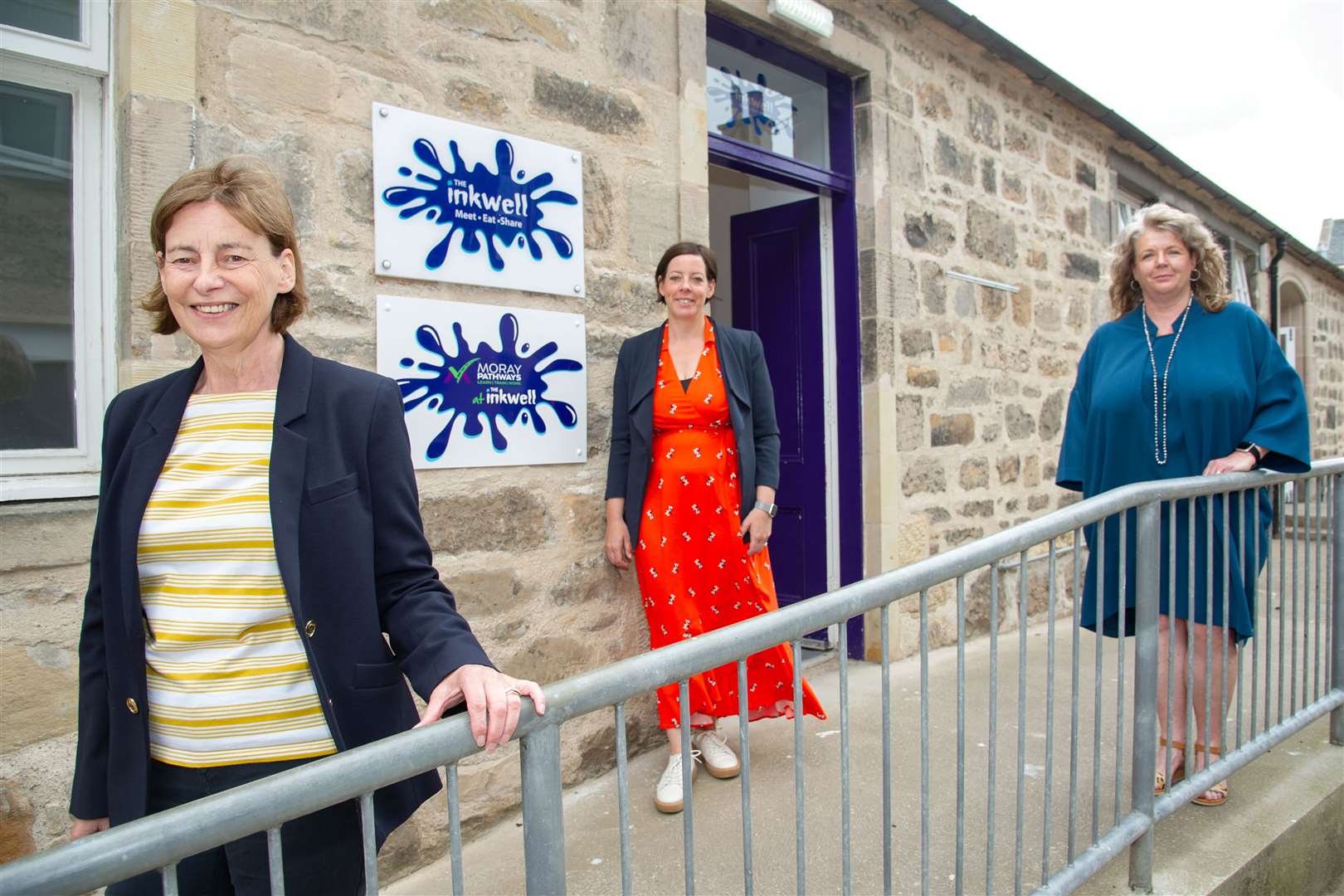 (From left) Clair Ferguson, CEO of Elgin Youth Development Group, Amy Cruickshank, of Moray Council, and Ann Dowd, DWP employer and partnership manager for Moray, at the official launch of the Moray Pathways @ The Inkwell project. Picture: Daniel Forsyth.
