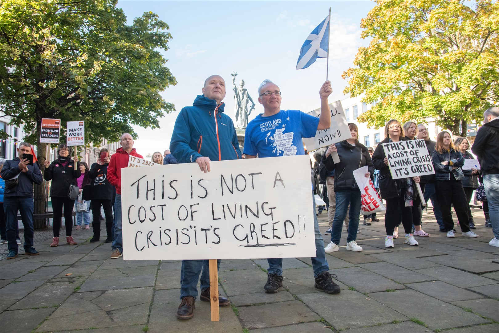 Protesters argued that the cost of living crisis has been building since 2008...Picture: Daniel Forsyth