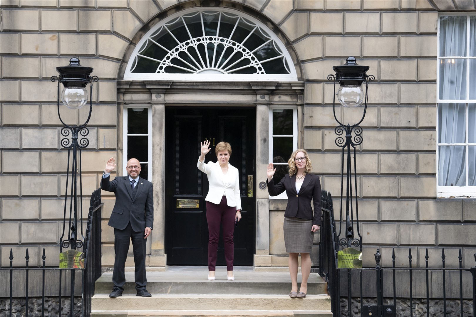 The Bute House Agreement was signed when Nicola Sturgeon, centre, was first minister in 2021 (Lesley Martin/PA)