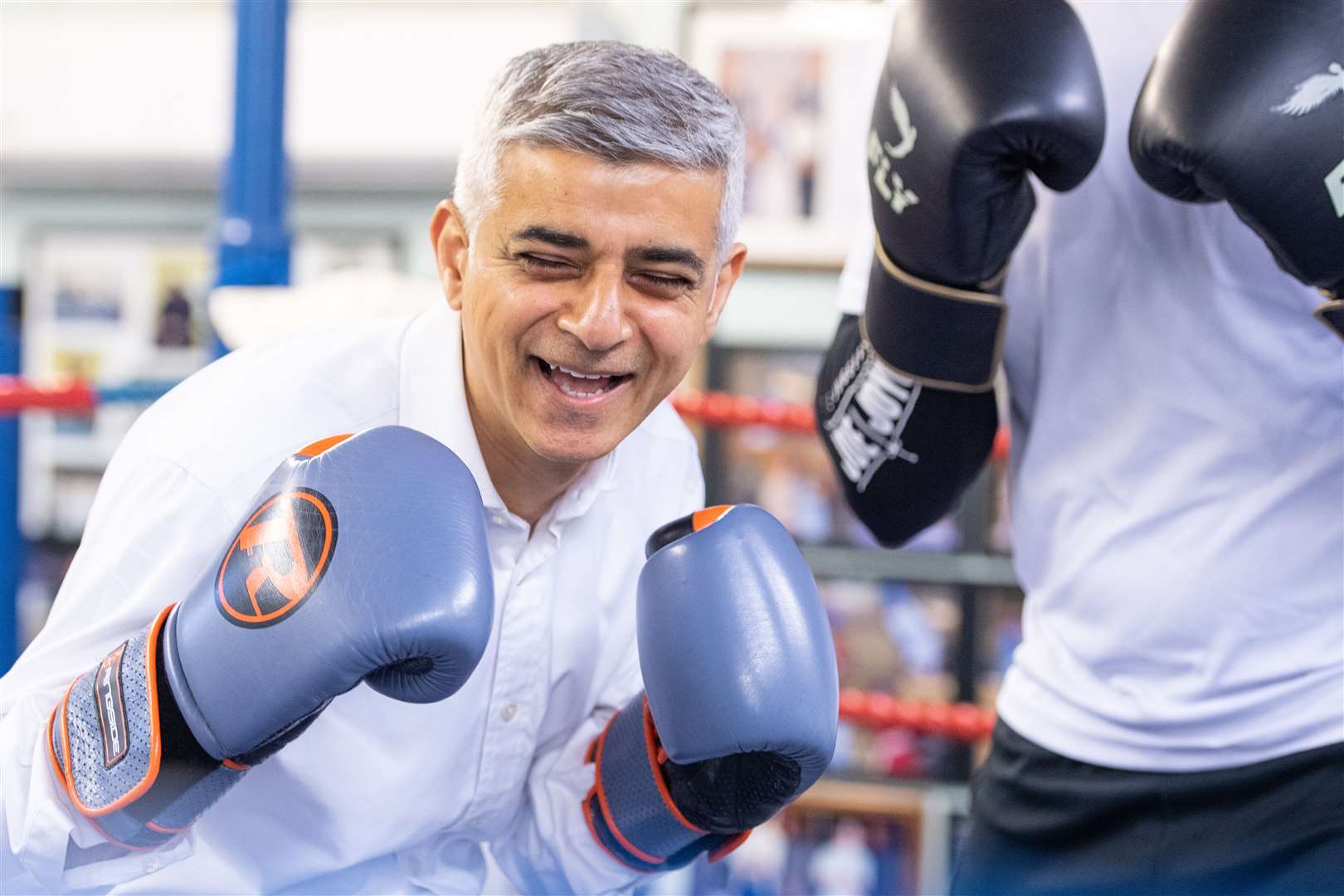 Mayor of London Sadiq Khan during a visit to Earlsfield Amateur Boxing Club in Wandsworth, south-west London, whilst on the campaign trail (Dominic Lipinski/PA)