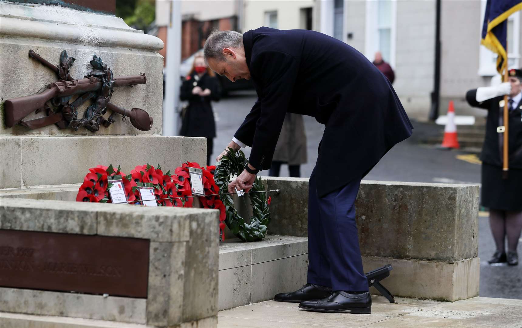 Micheal Martin is the third Taoiseach to take part in the service (Brian Lawless/PA)